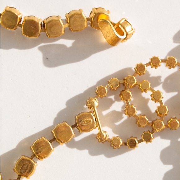 Chanel Vintage Barbie 1995 Crystal Rhinestone Embellished Chain Waist Gold Belt - Picture 11 of 16